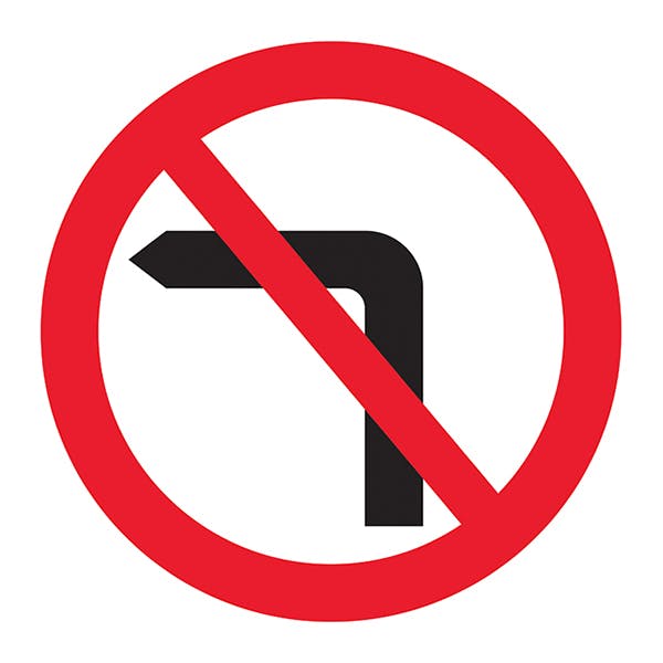 No Left Turns | Traffic and Parking Signs | Reflective Traffic Signs ...