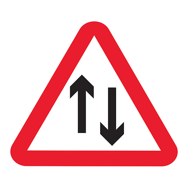 two way traffic sign usa