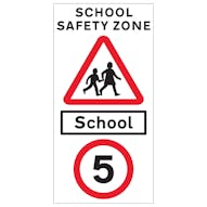 School Safety Zone 5 MPH