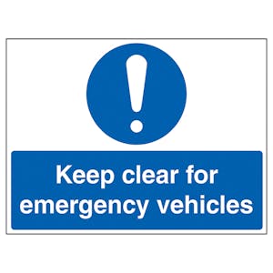 Caution Keep Clear For Emergency Vehicles