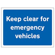 Keep Clear For Emergency Vehicles