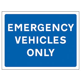 Emergency Vehicles Only