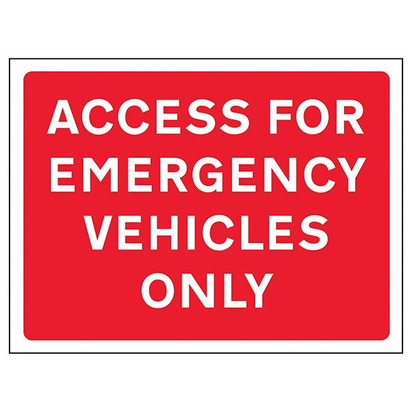 Access For Emergency Vehicles Only | Emergency Vehicle Parking ...