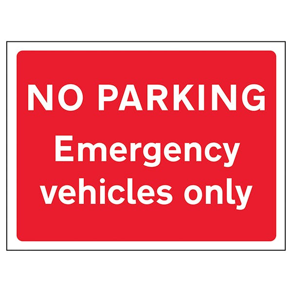 No Parking Emergency Vehicles Only | Emergency Vehicle Parking ...