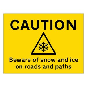 Caution Slippery Surface Beware Of Snow and Ice On...