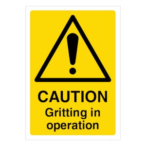 Caution Gritting In Operation - A4