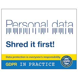GDPR Sticker - Is That Personal Data? Shred It First