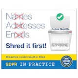 GDPR Sticker - Names, Addresses Emails Shred It First!