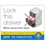 GDPR Sticker - Lock This Drawer When Away From Desk
