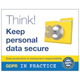 GDPR Sticker - Think Keep Personal Data Secure 
