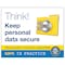 GDPR Sticker - Think Keep Personal Data Secure 