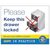 GDPR Sticker - Please Keep This Drawer Locked