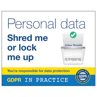 GDPR Sticker - Personal Data Shred Me Or Lock Me Up