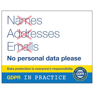GDPR Sticker - Names Adresses, Emails Crossed Out