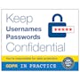 GDPR Sticker - Keep Usernames And Passwords Confidental