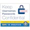 GDPR Sticker - Keep Usernames And Passwords Confidental