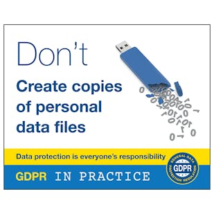 GDPR Sticker - Don’t Create Copies Of Personal Data Files
