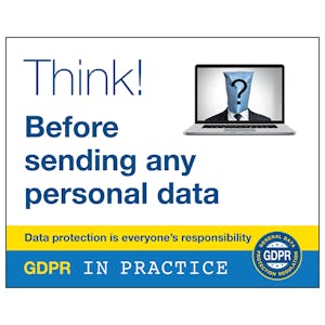 GDPR Sticker - Think Before Sending Any Personal Data