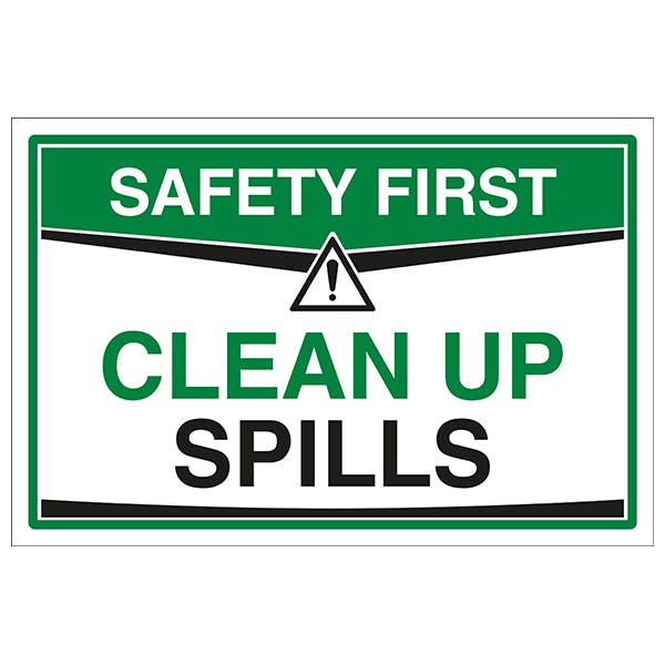 Clean Up Spills Safety Signs 4 Less