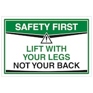 Lift With Your Legs Not Your Back