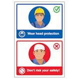 Wear Head Protection / Don't Risk Your Safety!