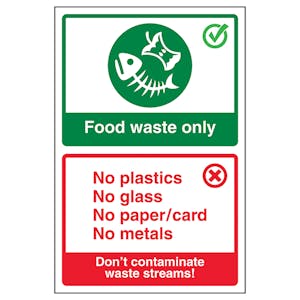 Food Waste Only / Don't Contaminate Waste Streams!