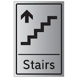 Stairs Arrow Up - Aluminium Effect