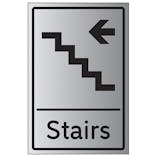 Stairs Arrow Left - Aluminium Effect