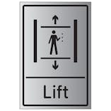 Aluminium Effect Lift Signs
