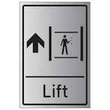 Lift Arrow Up - Aluminium Effect
