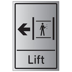 Lift Arrow Left - Aluminium Effect
