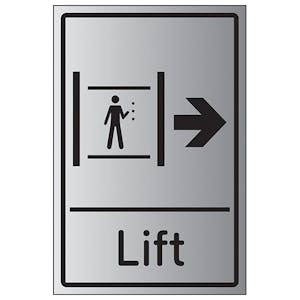 Lift Arrow Right - Aluminium Effect