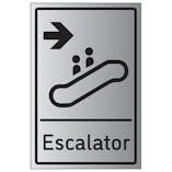 Escalator Arrow Right - Aluminium Effect