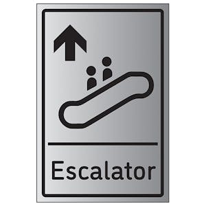 Escalator Arrow Up - Aluminium Effect