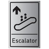 Escalator Arrow Up - Aluminium Effect