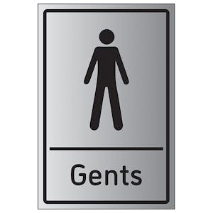Gents Toilets - Aluminium Effect