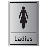 Ladies Toilets - Aluminium Effect