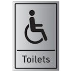 Disabled Toilets - Aluminium Effect - Portrait