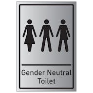 Gender Neutral Toilet - Aluminium Effect