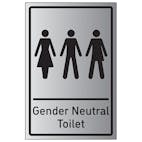Gender Neutral Toilet - Aluminium Effect