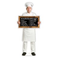 Life-Size Chef Sign - Marco - The 10 Golden Rules Of Kitchen Hygiene