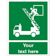 Custom Rescue Window Safety Sign