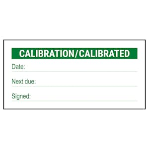 Write-On - Calibration / Calibrated Green Labels On A Roll
