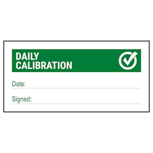 Write-On - Daily Calibration - Green Labels On A Roll