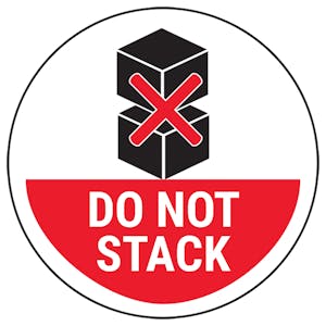 Do Not Stack Boxes Red Circular Labels On A Roll