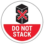 Do Not Stack Boxes Red Circular Labels On A Roll