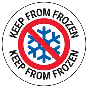 Keep From Frozen Circular Labels On A Roll