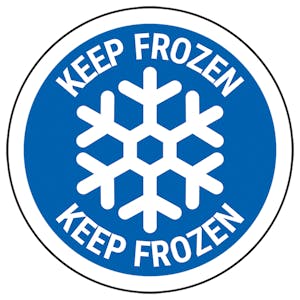 Keep Frozen - Blue Circular Labels On A Roll