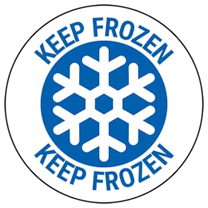 Keep Frozen - Black Circular Labels On A Roll