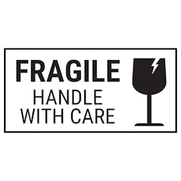 Fragile Handle With Care - Black Labels On A Roll